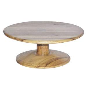 Plato de Pedestal de Tronco de Árbol de Acacia de Estilo Rústico Ecológico al por Mayor para Decoración del Hogar para Eventos, Plato de Pastel de Lujo Hecho a Mano - Product Image 3