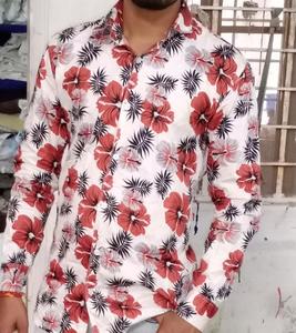 Camisas estampadas de bloque hechas a mano, ropa Formal informal con estilo, cómoda, transpirable, popelina de algodón, antiarrugas, antibolitas, ODM - Product Image 3