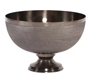 Bol en métal avec base en métal, design unique, forme ronde, bol de service de fruits secs pour la maison, l'hôtel et le restaurant. - Product Image 3