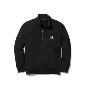 Suéter con cremallera de cuarto de mezcla de algodón de alta calidad con ropa personalizada, sensación ligera e informal - Product Image 1