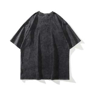 เสื้อยืดผ้าฝ้าย100% สำหรับผู้ชาย,เสื้อยืดทรงหลวมวินเทจขนาดใหญ่พิเศษสไตล์วินเทจ - Product Image 4