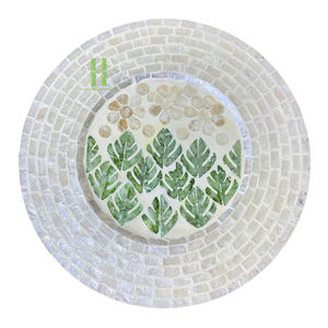 BEST SELLER Food Safe Round Mother Of Pearl Charger Plate at affordable Prices, Arabic hot selling shell chocolate <b>dinner</b> plate - Product Image 2