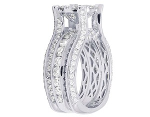 Bague de fiançailles en diamant rond Moissanite pour femme avec bijoux de mode en argent sterling S925 de style luxueux pour toutes les occasions - Product Image 4