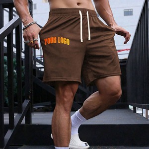 Ropa informal de verano de calidad superior, pantalones cortos para hombre, pantalones cortos transpirables de algodón 100%, pantalones cortos de hip hop con estampado de logotipo para hombre - Product Image 1