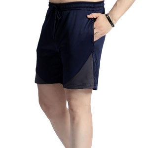 Nouveaux shorts de sport décontractés pour hommes, en toile unie, pour l'été, fitness, séchage rapide, respirants, longueur genou, avec cordon de serrage - Product Image 1