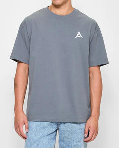 Nouveau t-shirt à col rond surdimensionné à demi-manches pour hommes 100% coton tissu respirant avec logo personnalisé et broderie - Product Image 3