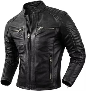 Precio de fábrica de calidad premium Nuevo diseño de moda Tu propia chaqueta de cuero Chaqueta de cuero personalizada para hombres - Product Image 5