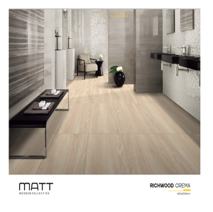 Azulejos de suelo de madera de porcelana 600x1200mm Azulejo de suelo de porcelana esmaltada pulida Azulejos de porcelana esmaltada - Product Image 1