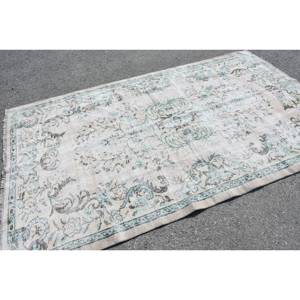 Vintage Gris Vert 5.2 X 8.7ft Grande Surface Tapis Turc Style Classique Tabriz Motif Patchwork Conception Laine Matériel Latex Tapis De Chambre - Product Image 2