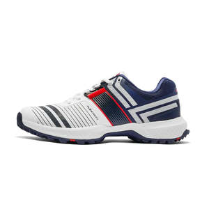 Chaussures de cricket et de gazon SOLM8 S8 3.0 pour l'été, respirantes, antidérapantes, à lacets, options de couleurs blanc/bleu marine - Product Image 5