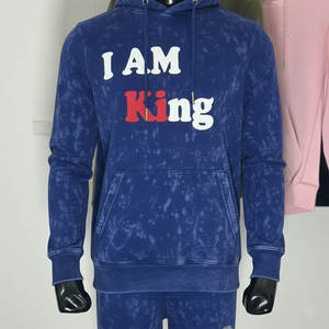 Custom Heavyweight Oversized 100% Cotton Embroidery Tracksuit Men Sweatpants and <b>Hoodie</b> Set - Product Image 4