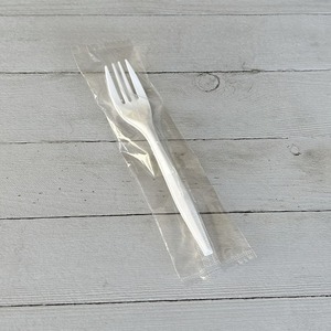Boardwalk 5.51 In. Long White Disposable Polypropylene <b>Plastic</b> Fork Cutlery Mediumweight <b>Wrapped</b> 1000/Carton for Parties - Product Image 4