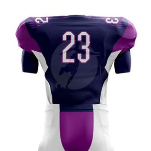 Uniforme de football américain personnalisé, poids léger, nouveau style, respirant, taille plus, ensemble de couleurs unies - Product Image 4