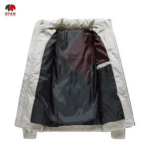 Chaqueta acolchada personalizada con cuello levantado para hombre, estilo informal de invierno con tela tejida teñida lisa y diseño de logotipo - Product Image 2