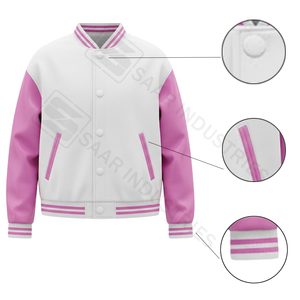 Chaquetas Varsity Personalizables con Logotipo Frontal, 100% Lana, Resistentes al Viento, Transpirables, Pedidos al por Mayor OEM, Calidad de Exportación - Product Image 4