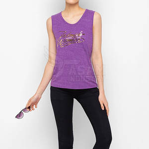 Débardeur femme de haute qualité en coton et polyester, en promotion, idéal pour la gym - Product Image 4