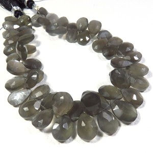 Piedras Preciosas Sueltas de Piedra Lunar Gris Natural, Corte Facetado de 10-14 mm, Cuentas de Piedras Preciosas en Hilo de 8 Pulgadas, Precio de Fábrica, Creaciones de Joyería - Product Image 5