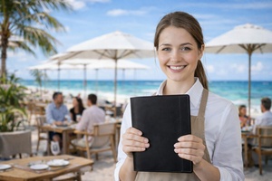 Porte-menus en cuir personnalisés pour restaurants, présentoirs de menus pour restaurants, porte-menus - Product Image 3