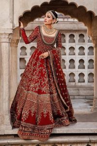 TRENDY--LATEST---HEAVY เย็บปักถักร้อยบนสไตล์ FLOOR--LENGTH ชุดประดับด้วยลูกปัดแก้วคริสตัล,หิน,DABKA ทำงาน @ 2023 - Product Image 2