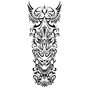 Tatouage temporaire à manches complètes imperméable de couleur noire représentant la Vierge Marie pleureuse pour hommes - Product Image 6