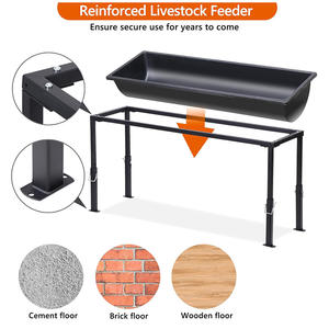 Mangeoire pour bétail JH-Mech 39 "de long avec support réglable facile à assembler et à transporter mangeoire pour moutons et chèvres - Product Image 4