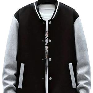แจ็กเก็ตทีมตัวแทนแห้งเร็วของผู้ชายแจ็กเก็ตเบสบอลไฮสตรีทผ้าใบสีทึบดีไซน์ให้เลือกได้ในฤดูหนาว - Product Image 1