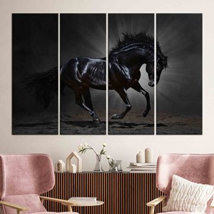 Tableau mural imprimé sur toile : décoration rustique pour chambre à coucher, style ferme, lot de 4 toiles - Product Image 1