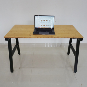 BFAB002-120x60ซม. โต๊ะวางแล็ปท็อปไม้ไผ่พร้อมขาเหล็กประกอบสำเร็จ ดีไซน์เรียบง่าย พกพาสะดวก สำหรับใช้ในบ้าน สำนักงาน หรือห้องนอน มีลิ้นชัก - Product Image 2
