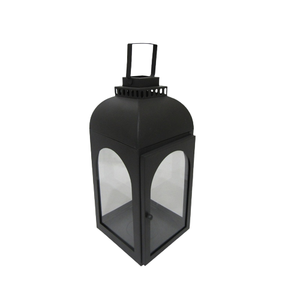 Elegant Black Powder Coated Silver Metal Glass <b>Candle</b> <b>Holder</b> Lantern for Home Decoration for Christmas Weddings Hanging <b>Gardens</b> - Product Image 3