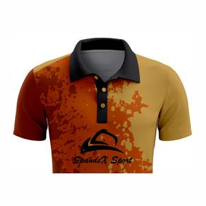 Camisas de golf de poliéster para hombre de alto rendimiento Camisa de punto con logotipo personalizado para Polo y correr con estampado - Product Image 4