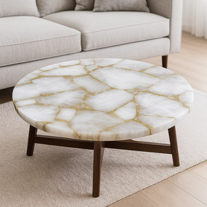 โต๊ะพื้นผิวอาเกตพรีเมี่ยมทันสมัยทำด้วยมือทรงกลมออกแบบได้เองสำหรับเฟอร์นิเจอร์บ้าน-สำหรับส่งออกของตกแต่งร้านค้าปลีกโปรเจกต์ B2B - Product Image 1