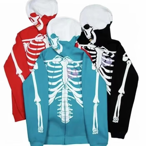 Full <b>Zip</b> up Hoodie with for Puff Print for Autumn Unisex Custom 400-500 Gsm Heavyweight Hoodies - Product Image 1