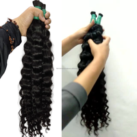 Cheveux humains indonésiens Remy en vrac bouclés, résistants à la chute, compatibles permanente, qualité supérieure, vrais cheveux vierges, 100g/pièce, adaptés à tous