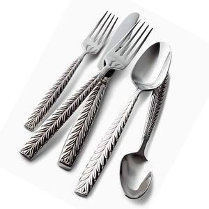 Lot de 5 couverts écologiques avec poignées en bois en acier inoxydable de qualité supérieure pour les repas américains - Product Image 5