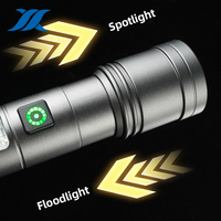 Accessoires de camping et de randonnée industriels, lampe torche tactique LED rechargeable en alliage d'aluminium magnétique, 1800 lumens, étanche, USB