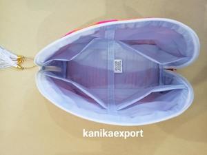 Sac de toilette en coton matelassé imprimé à la main, sac de toilette artisanal, sac à cosmétiques, imprimé à la main, accessoires de voyage, trousse de maquillage, vacances - Product Image 4