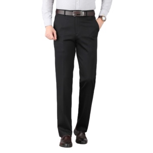 Pantalon de tailleur en lin de style italien pour hommes Robe décontractée mince de haute qualité avec décoration de taille personnalisée Méthode de tissage tricoté - Product Image 5