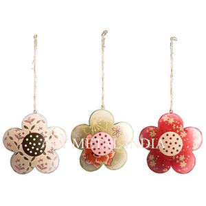 Christmas Decor Handmade <b>Flower</b> Wrought Metal Pendent Easter <b>Ornaments</b> Hanging Decorations - Product Image 1