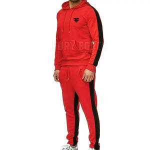 Survêtement d'hiver pour hommes de qualité supérieure en gros conception personnalisée avec contraste de couleur col à capuche 100% coton ensembles écologiques - Product Image 5