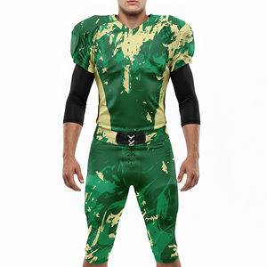 Maillot de football américain court 100 % polyester, rembourrage épais, personnalisable par sublimation (OEM/ODM) avec logo brodé sur mesure - Product Image 4