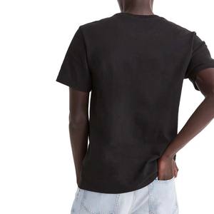 Camiseta de cuello redondo negra de gran tamaño de alta calidad Jersey holgado con impresión de diseño personalizado - Product Image 3