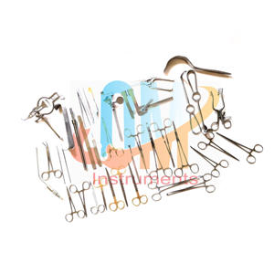 Juego básico de Cirugía Pediátrica, 45 piezas, instrumentos quirúrgicos, grado médico, acero inoxidable, reutilizable, autoclavable, estándar alemán - Product Image 3