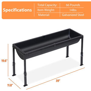 Mangeoire pour bétail JH-Mech 39 "de long avec support réglable facile à assembler et à transporter mangeoire pour moutons et chèvres - Product Image 2