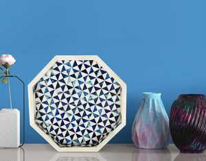 Bandejas de servicio de madera de madreperla Diseño minimalista de alta calidad para celebraciones de Ramadán y Diwali - Product Image 6