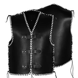 Gilet de moto en cuir de vachette véritable pour homme, personnalisable, de haute qualité, coupe-vent, grande taille, imperméable - Product Image 4