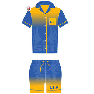 Nueva llegada de seda de dos piezas Sigma Gamma Rho Shorts Set pijamas para mujeres ropa de dormir sedosa mujeres Loungewear para el hogar Oficina - Product Image 5