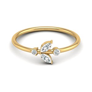 Ishi Diamonds 14k Yellow Gold <b>Stack</b> Lab Grown Diamond <b>Ring</b> Band - Product Image 1