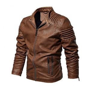 Chaqueta de Cuero Genuino para Hombre, Abrigo de Motociclista para Invierno y Otoño, Ropa de Abrigo Delgada y Moderna, Chaqueta de Marca para Hombre - Product Image 3