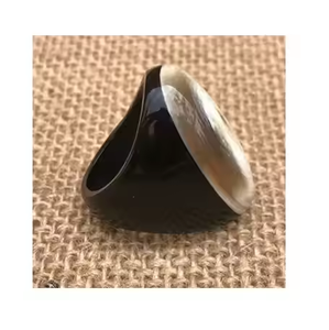 Bague en corne de buffle naturelle de qualité supérieure, style classique, artisanat en forme de croissant, bijoux, taille personnalisable, unisexe, fête, direct Ox - Product Image 4