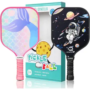 Raqueta de Pickleball Ligera y Portátil de Alta Calidad para Niños, Fibra de Vidrio de 16 mm con Núcleo de Panal de Abeja de 40 Orificios, Logotipo Personalizable - Product Image 1